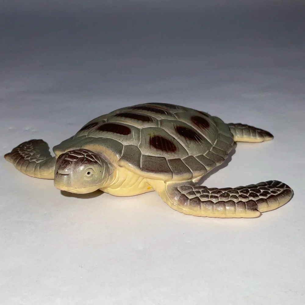 Vintage Sea Turtle Animal Figure - Rubber - 1991
